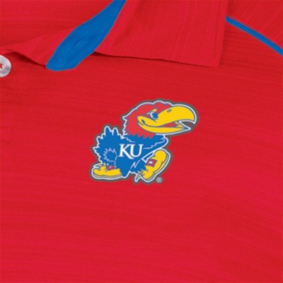NCAA Kansas Jayhawksen's Faded Striped Sleeve Polo Shirt NCAABullseye Deals