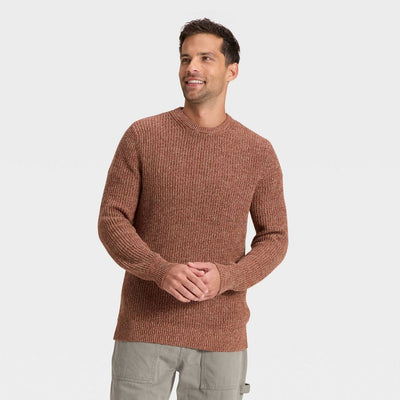 Open Box - Men's Marled Crewneck Sweater - Goodfellow & Co™ Brown L