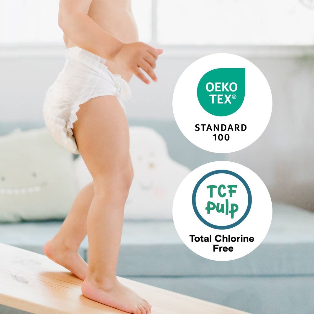 New - Kudos Chlorine Free Cotton-Lined Disposable Diapers - Size 2 - 72ct