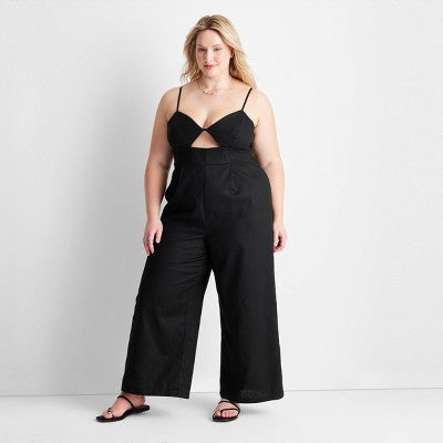 New - Future Collective Jenny K Lopez Strappy Cut-Out Wide Leg Jumpsuit Future Collective w/Jenny K LopezBullseye Deals