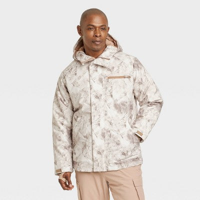New - All In Motion Men's Zip-Up Winter Hooded Windproof Waterproof Snow Jacket All In MotionBullseye Deals