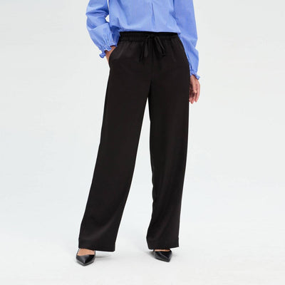 New - Women's High-Rise Wide Leg Trousers - A New Day™ Black XXL
