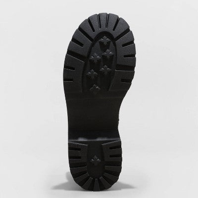 New - Wild Fable Women's Ankle Combat Boots Lace-Up Zipper Faux Leather Wild FableBullseye Deals