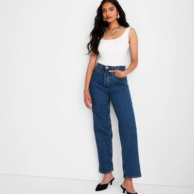 New - Women's High-Rise Straight Jeans - Universal Thread Universal ThreadBullseye Deals