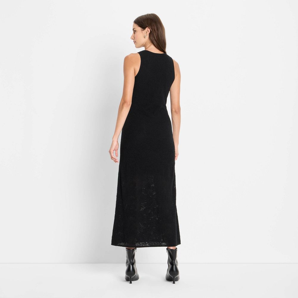 New - Women's Lace Midi Sweater Dress - Future Collective Black S