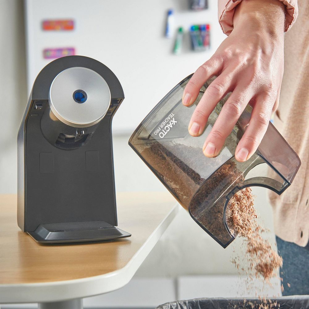 Open Box - X-ACTO TeacherPro Electric Pencil Sharpener with Auto Adjust Dial and SafeStart Motor: Electronic Sharpener for Pencils