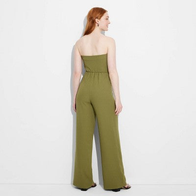 New - Women's Wide Leg Tube Jumpsuit - Wild Fable Wild FableBullseye Deals