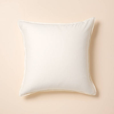New - 26"x26" Solid Euro Square Throw Pillow Sour Cream - Hearth & Hand™ with Magnolia