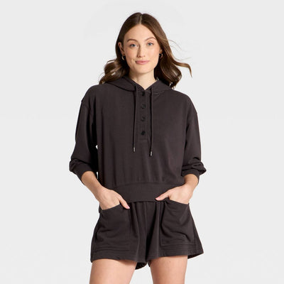New - Women's Hooded Sweatshirt - Universal Thread™ Black XS