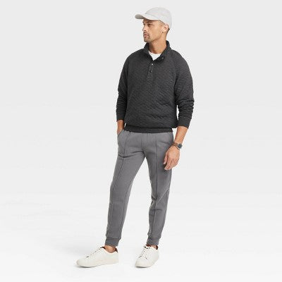 Open Box - Goodfellow & Co Men's Pullover Sweatshirts Diamond Quilted Pattern Snap Placket Goodfellow & CoBullseye Deals