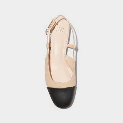 New - A New Day Women's Faux Leather Slingback Casual Ballet Flats Round Toe A New DayBullseye Deals