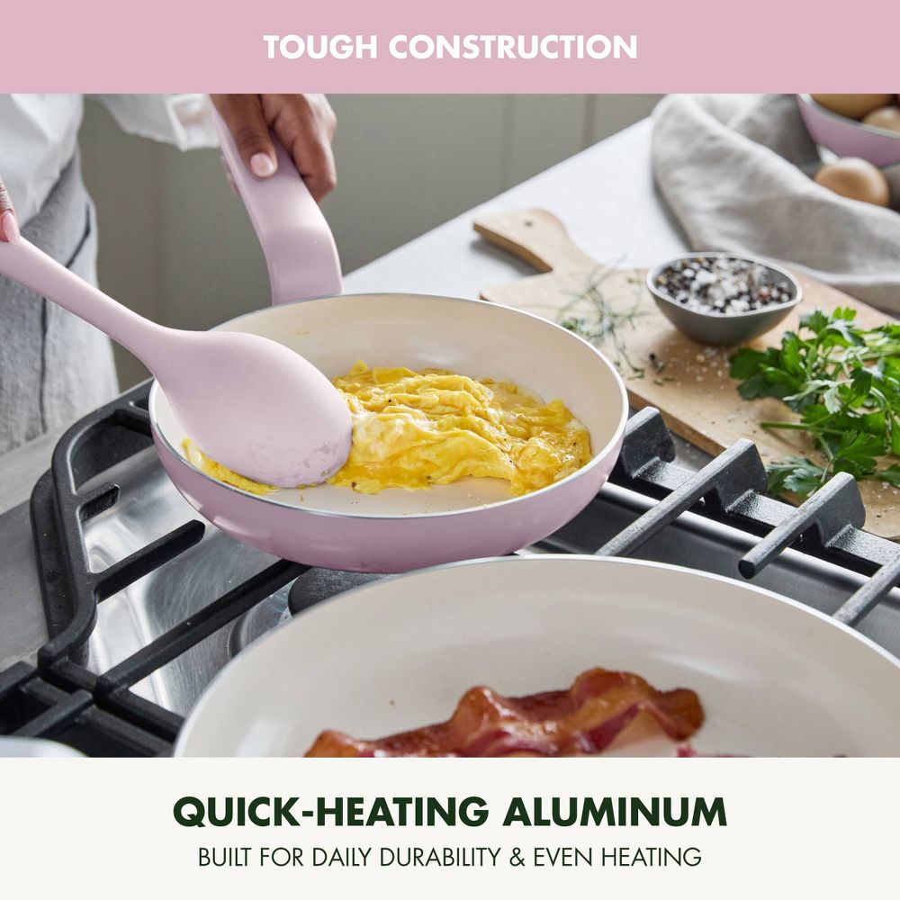 New - GreenPan Rio Advanced 10pc Ceramic Nonstick Cookware Set Pink