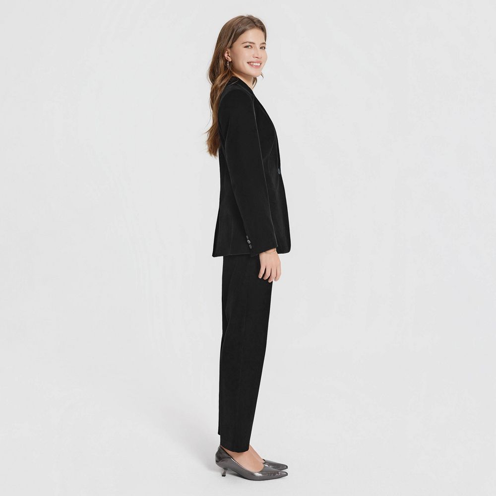 New - Women's Velvet Blazer - A New Day™ Black S