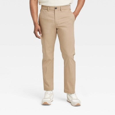 New - Goodfellow & Co Mens Slim Straight Chino Pants Quick Dry Stain Wrinkle Resistant Goodfellow & CoBullseye Deals