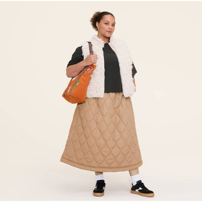 New - Women's Quilted Midi A-Line Skirt - Woolrich x Target Khaki 1X