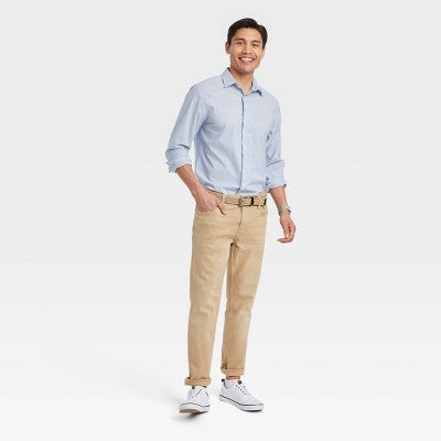 New - Goodfellow & Co Men's Performance Button-Down Shirt Tie Collared Long Sleeve Goodfellow & CoBullseye Deals