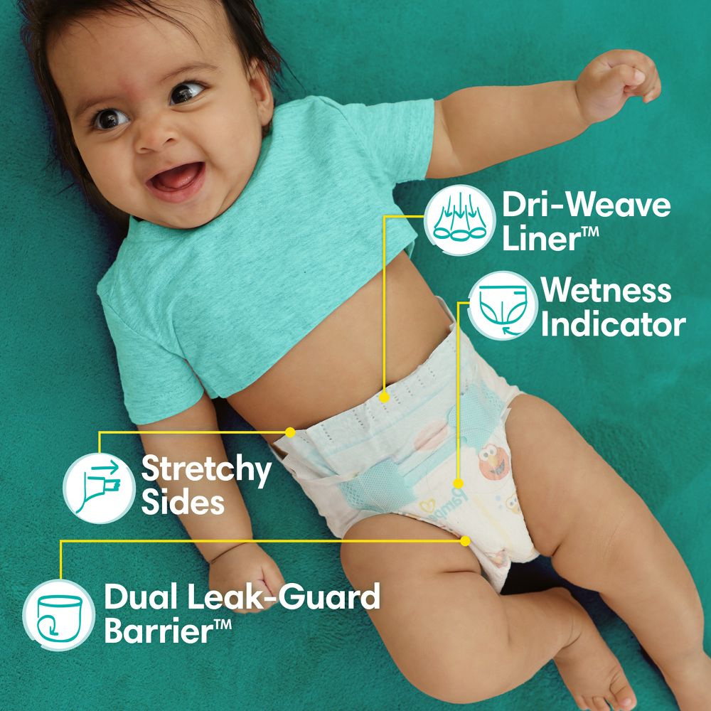 New - Pampers Baby Dry Diapers Super Pack - Size 1 - 120ct