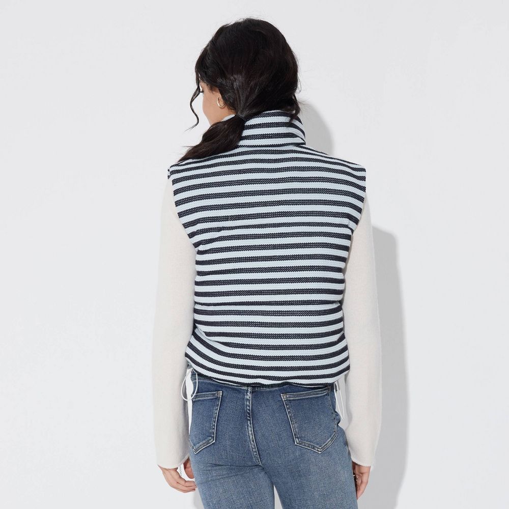 New - Women's Knit Vest - Wild Fable™ Blue Striped L