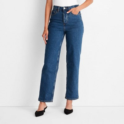 New - Women's High-Rise Straight Jeans - Universal Thread Universal ThreadBullseye Deals