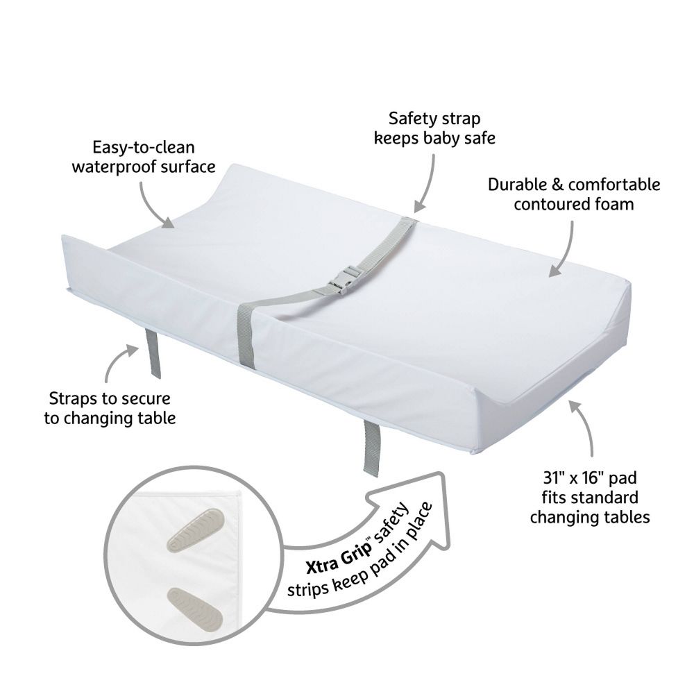 New - Munchkin Secure Grip Waterproof Diaper Changing Pad 16X31"