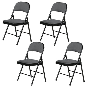 Peakform 4pk Fabric Padded Folding Chair Gray: Metal Frame, Polypropylene, No Assembly, Spot Clean Plastic Development GroupBullseye Deals