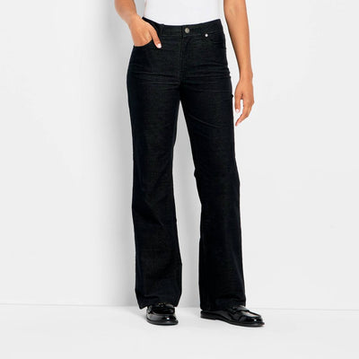 Open Box - Women's Mid-Rise Bootcut Leg Flocked Pants - Future Collective Black 2