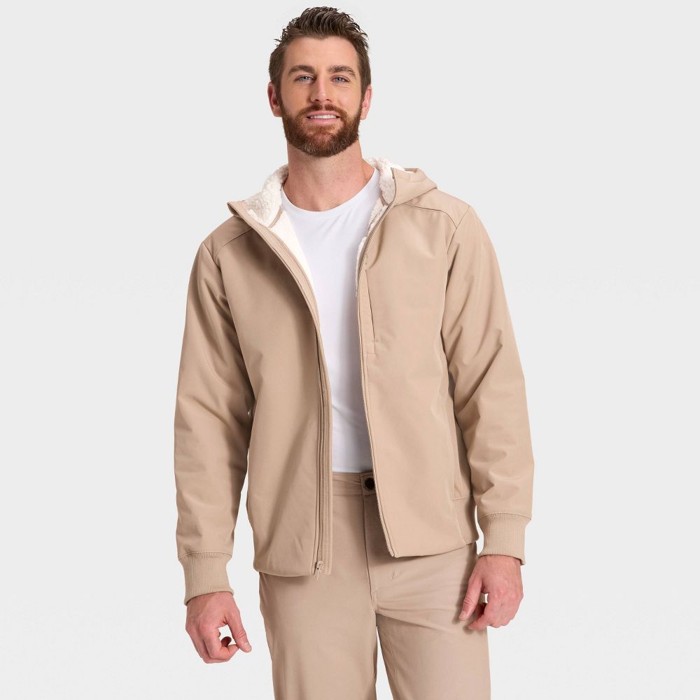 Open Box - Men's Soft Shell Fleece Jacket - All In Motion™ Tan M