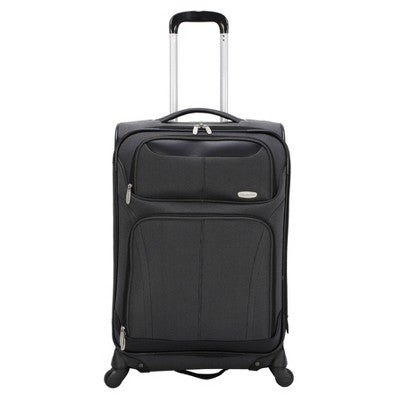 Skyline 24" Medium Checked Softside Luggage Spinner Suitcase Zip Closure SkylineBullseye Deals
