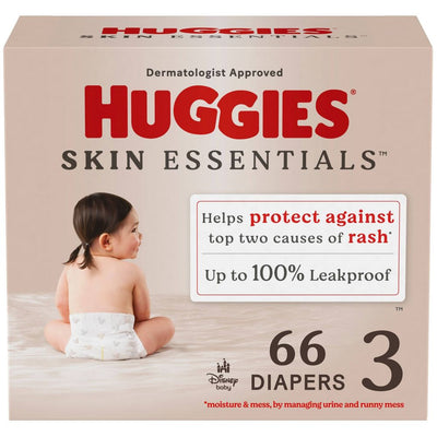 Open Box - Huggies Skin Essentials Luxury Diapers - Size 3 - 66ct