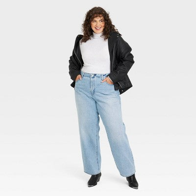 Universal Thread Women's Mid-Rise Baggy Jeans Classic 90's Vintage Straight Fit Universal ThreadBullseye Deals