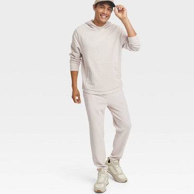 New - All In Motion Men's Textured Fleece Cotton Joggers Midweight Sweatpants All in MotionBullseye Deals