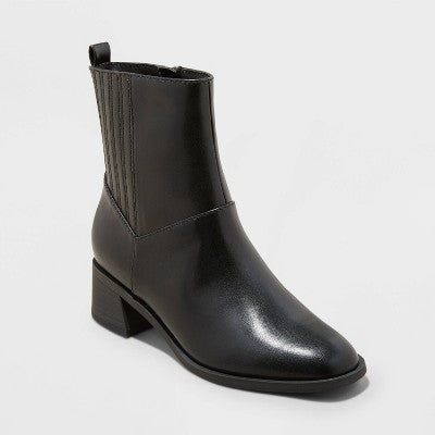 Women's Ashely Low Block Ankle Boots with Memory Foam Insole Universal ThreadBullseye Deals