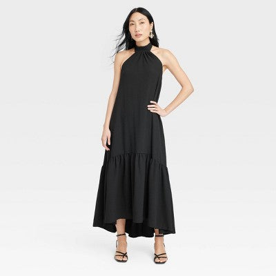 New - Women's Halter Hi-Lo Midi Dress - A New Day A New DayBullseye Deals