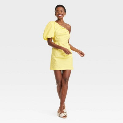 New - Women's One Shoulder Mini A-Line Dress - A New Day A New DayBullseye Deals