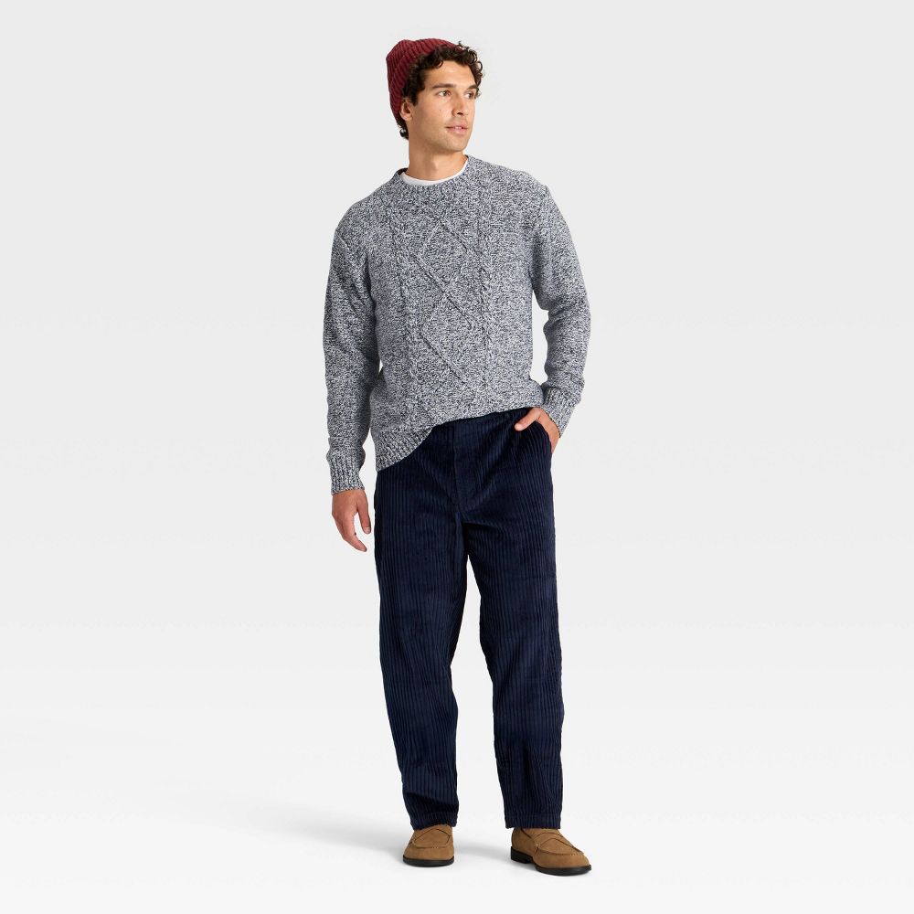New - Houston White Men's Wide Wale Corduroy Trousers - Blue S