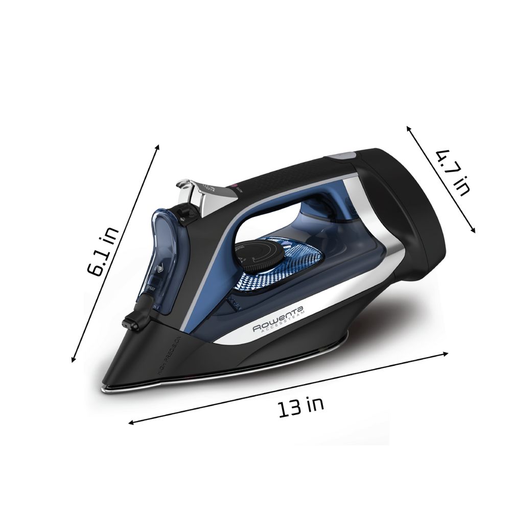New - Rowenta Steam Iron Access Steam Vertical Steaming Blue/Black