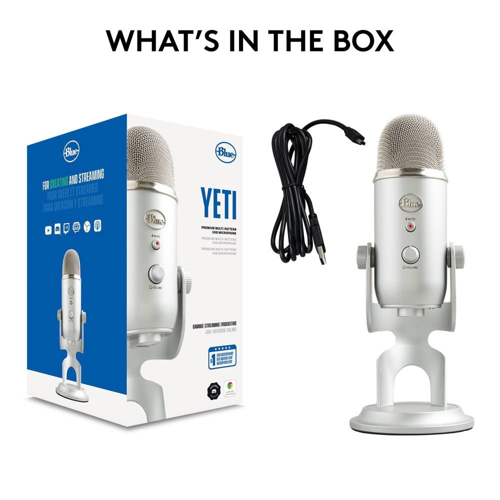 Certified Refurbished - Blue Microphone - Yeti Silver Blue MicrophonesBullseye Deals