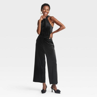 New - Women's Velvet Jumpsuit - A New Day A New DayBullseye Deals