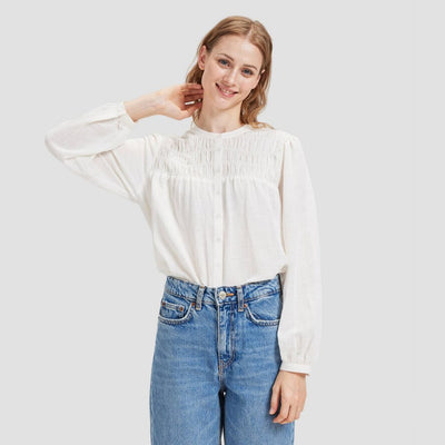 New - Women's Long Sleeve Button-Down Shirt - Universal Thread™ Ivory L