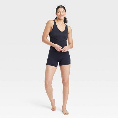 Open Box - JoyLab Women's Seamless Short Active Bodysuit Fitness Workout Yoga Rompers JoyLabBullseye Deals