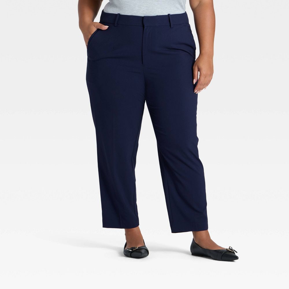 New - Women's Tapered Ankle Pants - A New Day™ Navy 20