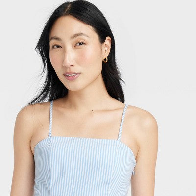 New - A New Day Women's Midi Bandeau Dress Belted Removable Straps A New DayBullseye Deals