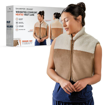 New - Sharper Image Pain Relief Weighted Comfort Heated Vest Luxe