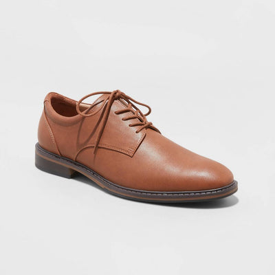 New - Men's Leo Dress Shoes with Memory Foam Insole - Goodfellow & Co™ Brown 9W