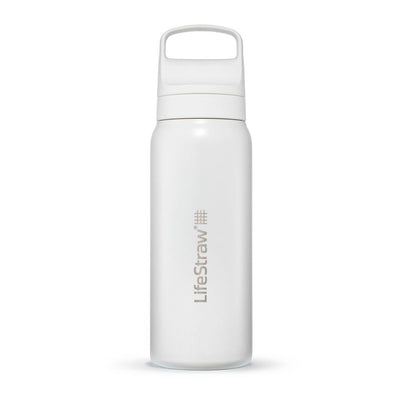 New - LifeStraw 24oz Go Series Stainless Steel Water Filter Bottle - Polar White