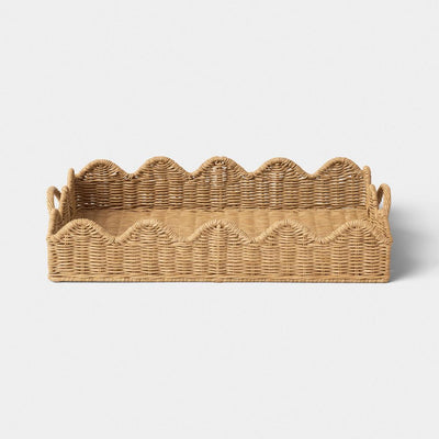 New - Recta Scallop Edge Wicker Tray - Threshold™