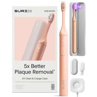 Open Box - SURI 2.0 Sonic Electric Toothbrush with UV Travel Case - Sunset Bloom