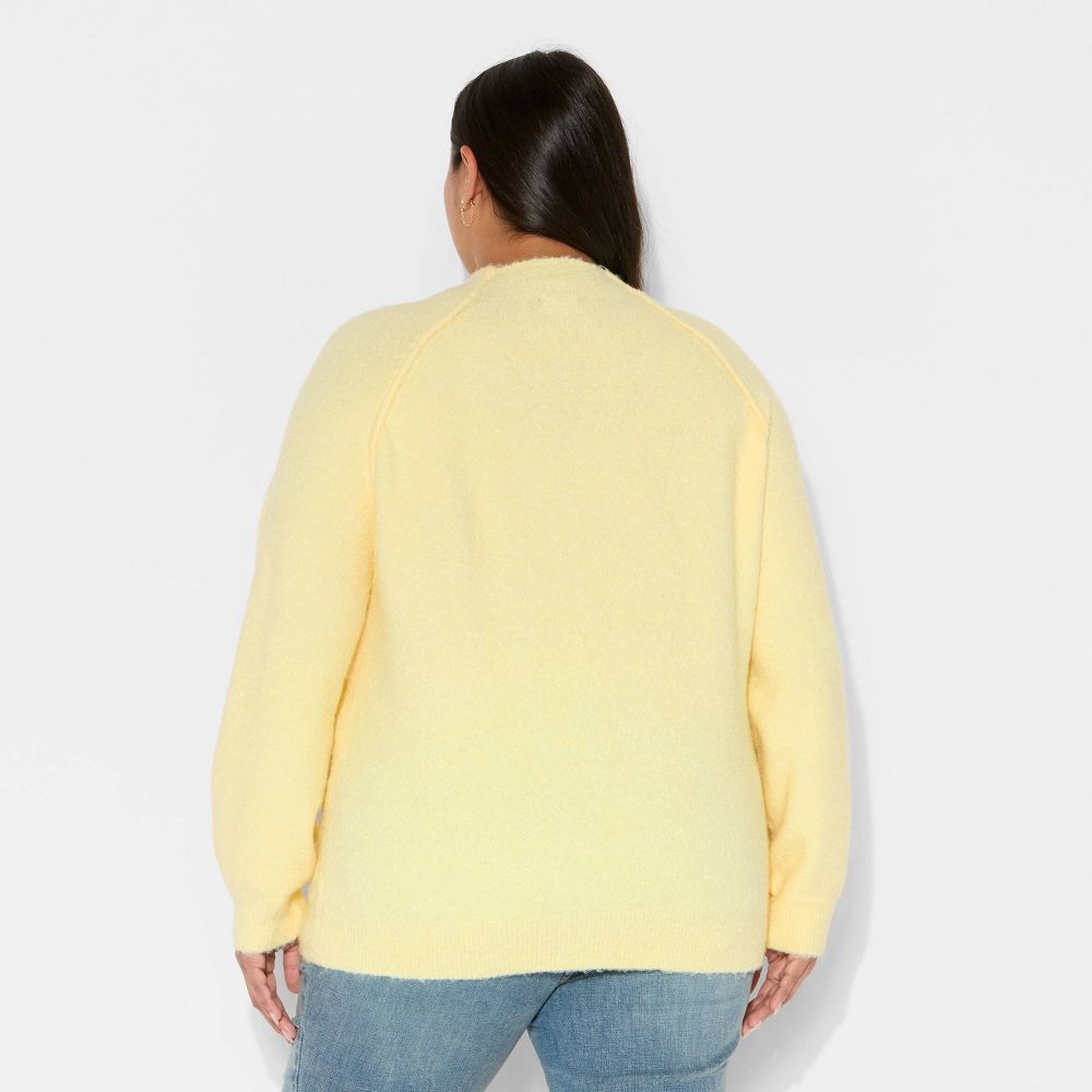 New - Women's Turtleneck Boucle Tunic Pullover Sweater - Wild Fable™ Yellow XXL