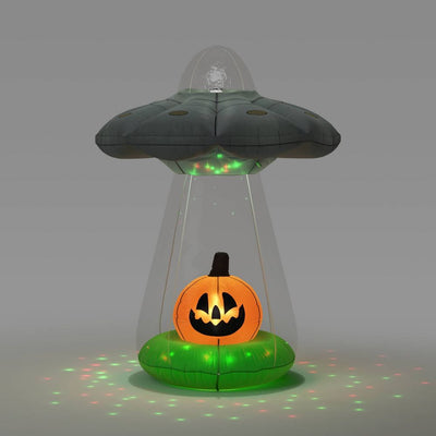 New - 6' Alien Ship and Jack Airblown Inflatable Halloween Decoration Gray - Hyde and EEK! Boutique™