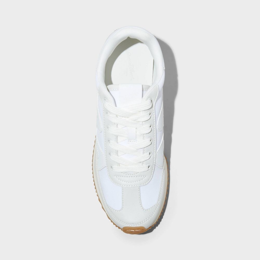 New - Universal Thread Women's Low Top Faux Leather Lace Up Sneakers Memory Foam Universal ThreadBullseye Deals